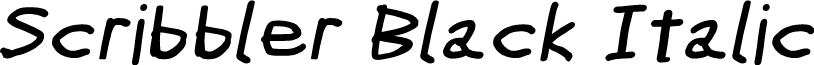 Scribbler Black Italic