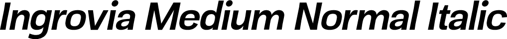 Ingrovia Medium Normal Italic