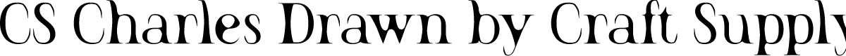 CSCharlesDrawn-Regular Demo