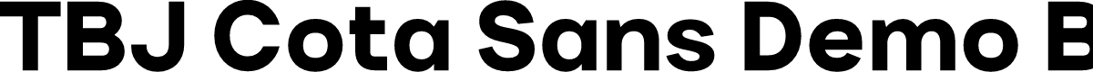 TBJ Cota Sans Demo Bold
