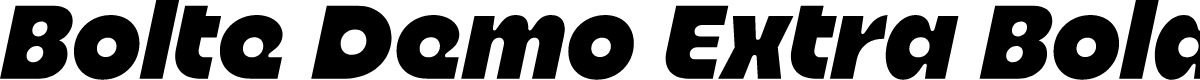 Bolte Demo Extra Bold Italic