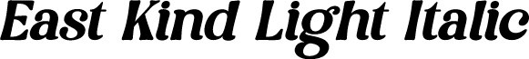 East Kind Light Italic
