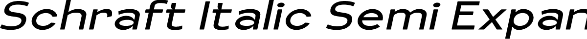 Schraft Italic Semi Expanded