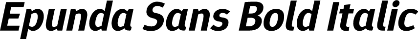 Epunda Sans Bold Italic