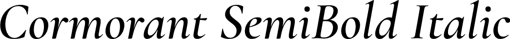 Cormorant SemiBold Italic