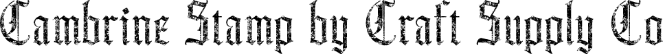 CambrineStamp-Regular Demo