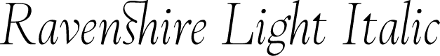 Ravenshire Light Italic