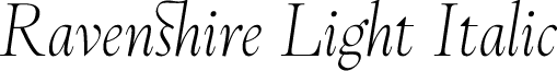 Ravenshire Light Italic