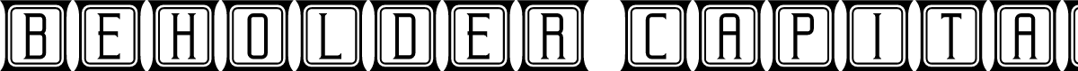 Beholder Capitals Elegant Regular
