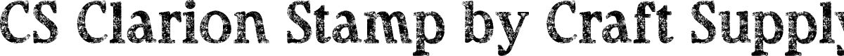 CSClarionStamp-Regular Demo