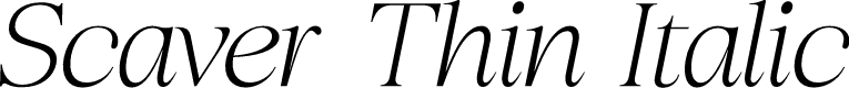 Scaver Thin Italic