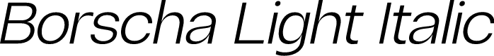 Borscha Light Italic