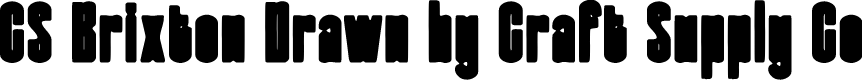 CSBrixtonDrawn-Regular Demo