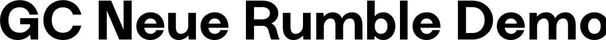 GC Neue Rumble Demo Semi Bold