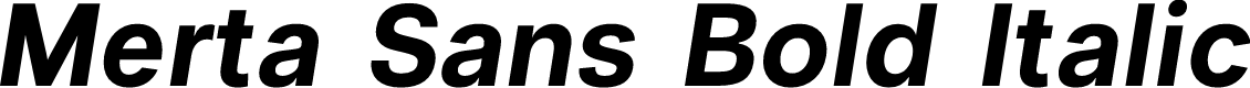 Merta Sans Demo Bold Italic