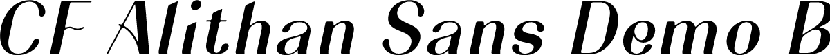 CF Alithan Sans Demo Bold Ita