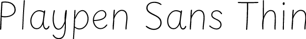 Playpen Sans Thin
