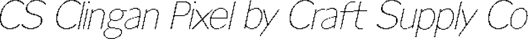 CSClinganPixel-Regular Demo