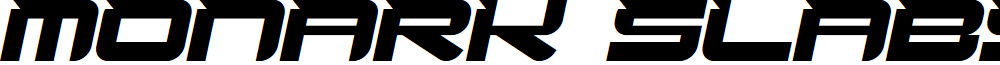 Monark Slabs Italic Italic