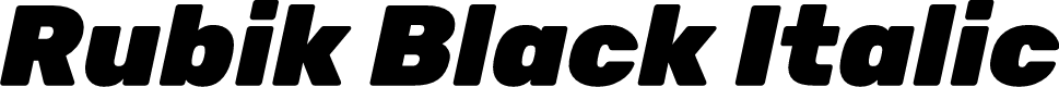 Rubik Black Italic