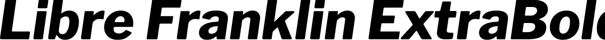 Libre Franklin ExtraBold Italic
