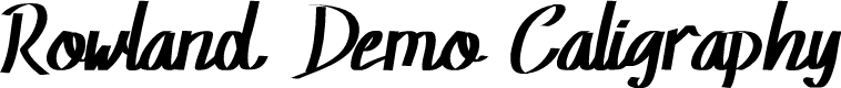 Rowland Demo Caligraphy