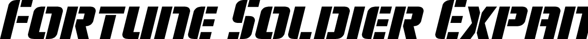Fortune Soldier Expanded Italic