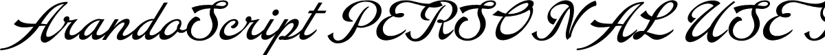 Arando Script PERSONAL USE Italic