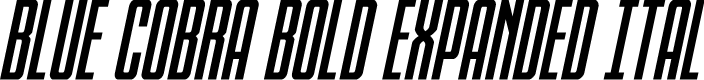 Blue Cobra Bold Expanded Ital