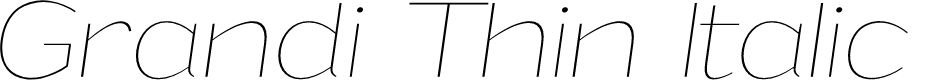 Grandi PERSONAL USE Thin Italic