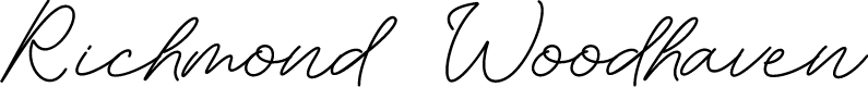Richmond Woodhaven Fancy Calligraphy Design Script