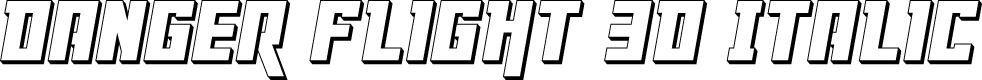Danger Flight 3D Italic