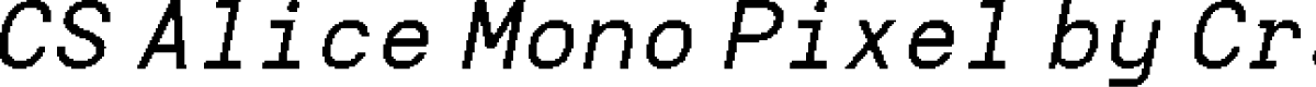 CSAliceMonoPixel-Regular Demo