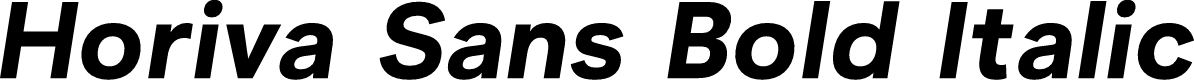 Horiva Sans Demo Bold Italic
