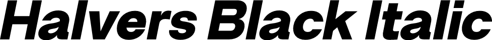 Halvers Black Italic