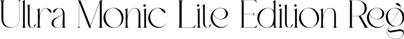 Ultra Monic Lite Edition Reg
