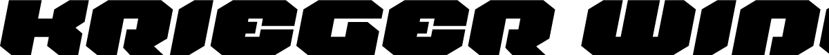 Krieger Wide Italic