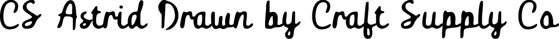 CSAstridDrawn-Regular Demo