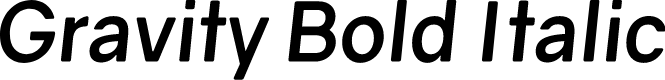 Gravity Bold Italic