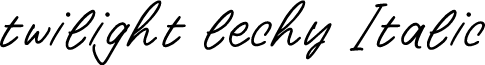 twilight lechy Italic
