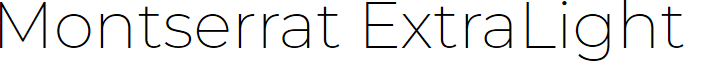Montserrat ExtraLight