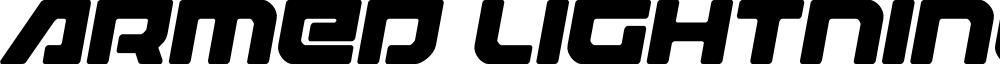 Armed Lightning Semi-Italic