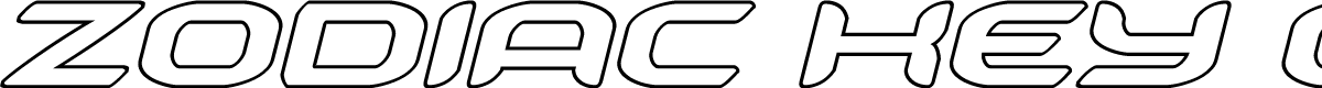 Zodiac Key Outline Italic