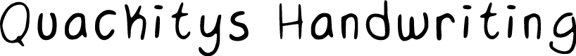 Quackitys Handwriting Regular