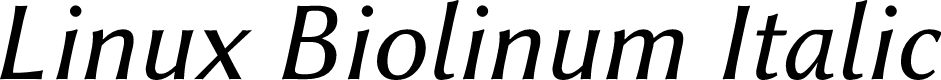 Linux Biolinum Italic