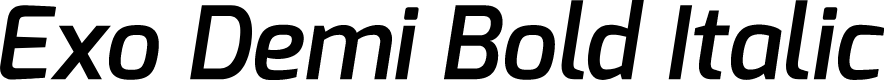 Exo Demi Bold Italic