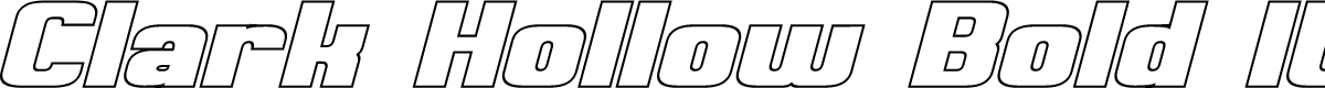 Clark Hollow Bold Italic