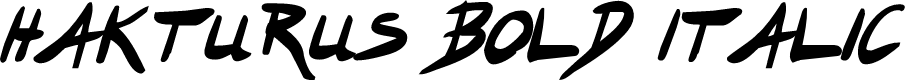 Hakturus Bold Italic