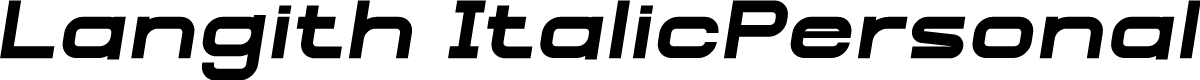 Langith ItalicPersonal