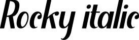 Rocky italic